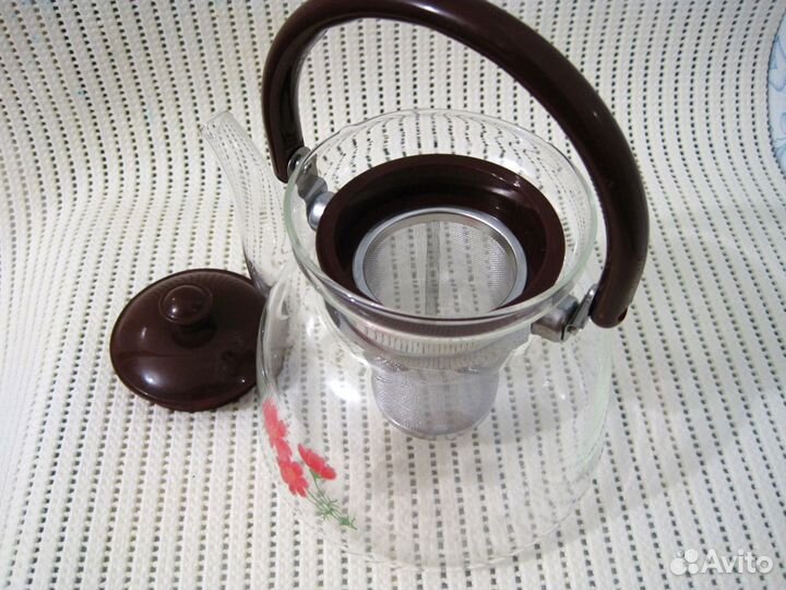 Чайник жаропрочное стекло. новый