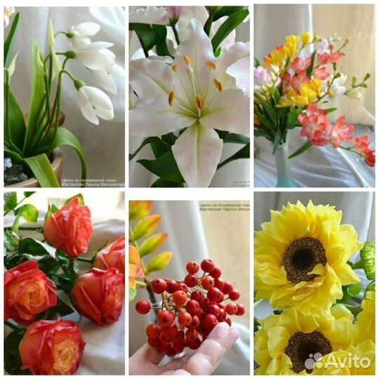 Цветы из холодного фарфора. И мастер-классы