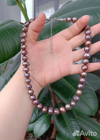 Бусы натуральный жемчуг Касуми 10-12 мм