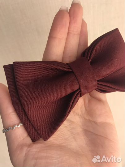 Галстук бабочка бордовый