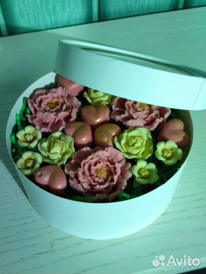 Цветы, букеты, шоколад зефир ручной работы