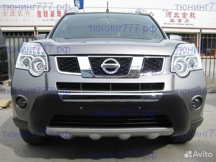 Накладка на бампер nissan x-trail t31 рестайлинг