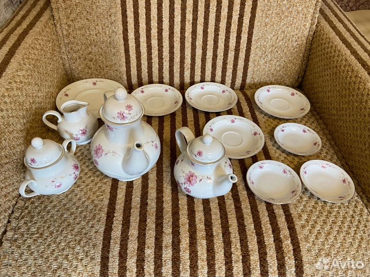 Набор советской посуды, фарфор из гдр кольдиц