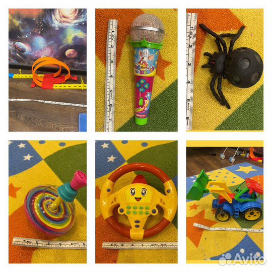 Микрофон,бассейн,музыкальные игрушки,рюкзак и др