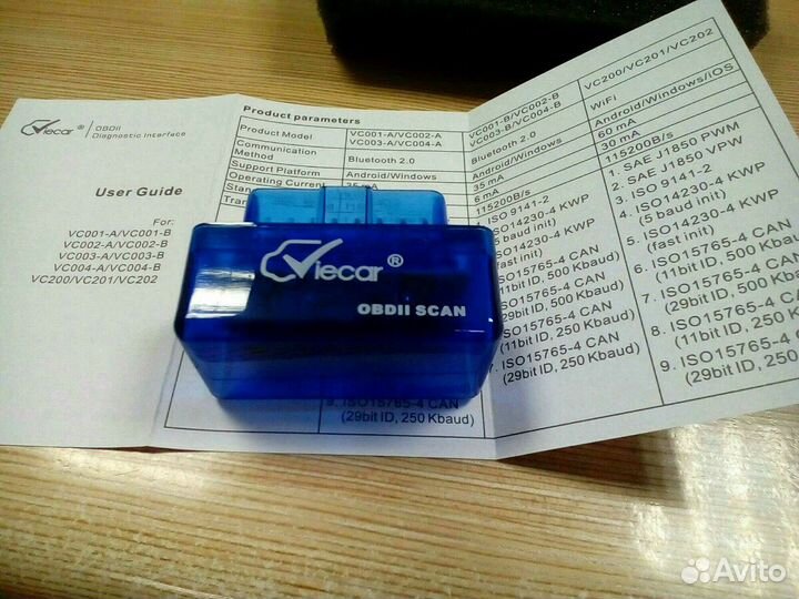 OBD2 диагностический сканер для автомобиля