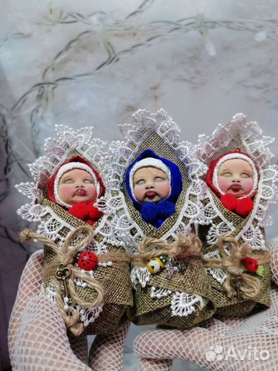 Ватная елочная игрушка 