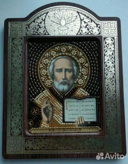 Икона Николай Чудотворец в киоте