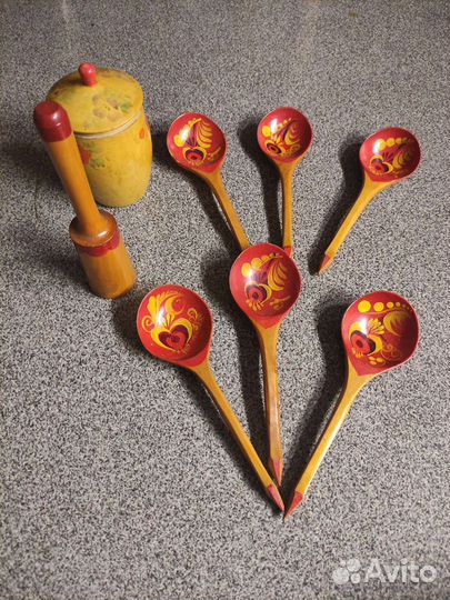 Деревянная посуда СССР сувенирная