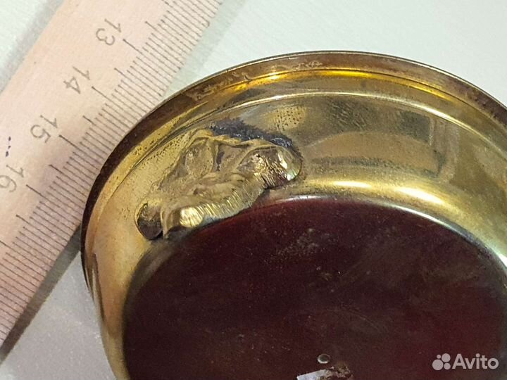 N2. Шкатулка маленькая. Латунь-бронза. Нечастоя