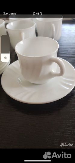 Кофейные чашки с блюдцами 6 шт