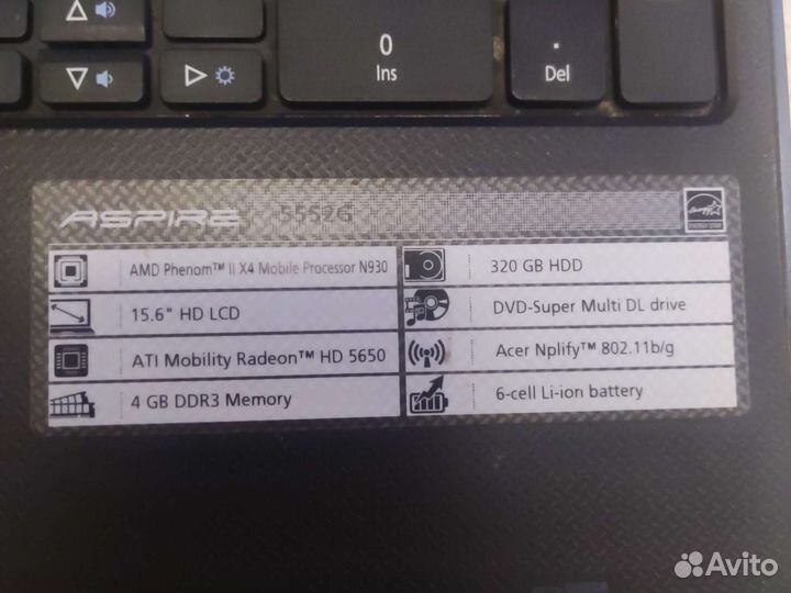 Ноутбук acer на запчасти