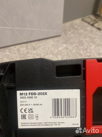 Milwaukee m12 fdd-202x