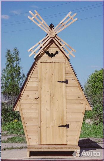 Дачный туалет деревянный с установкой щйр 278