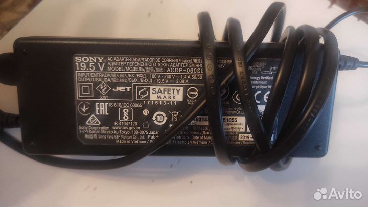 Блок питания sony acdp-060S03 19.5V 3.08A