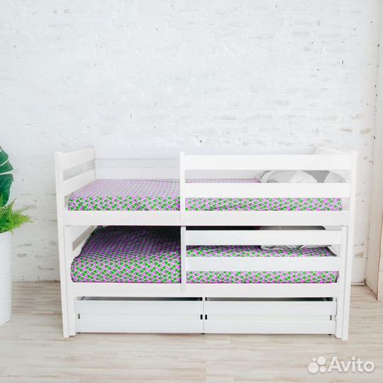 Кроватка матрешка эко берёза для малыша выдвижная