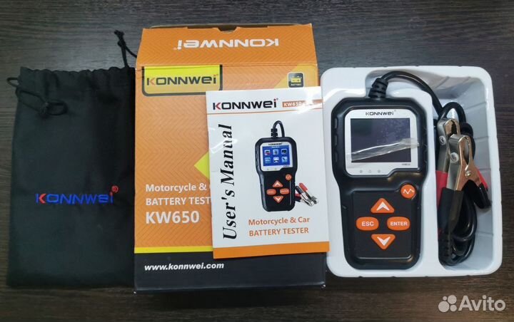 Тестер для аккумуляторов konnwei KW 650