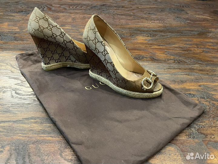 Туфли на танкетке Gucci 37 оригинал