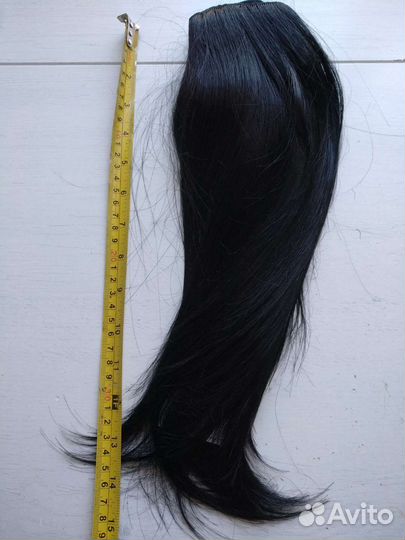 Шиньон,хвост накладной,парик черный, Новый