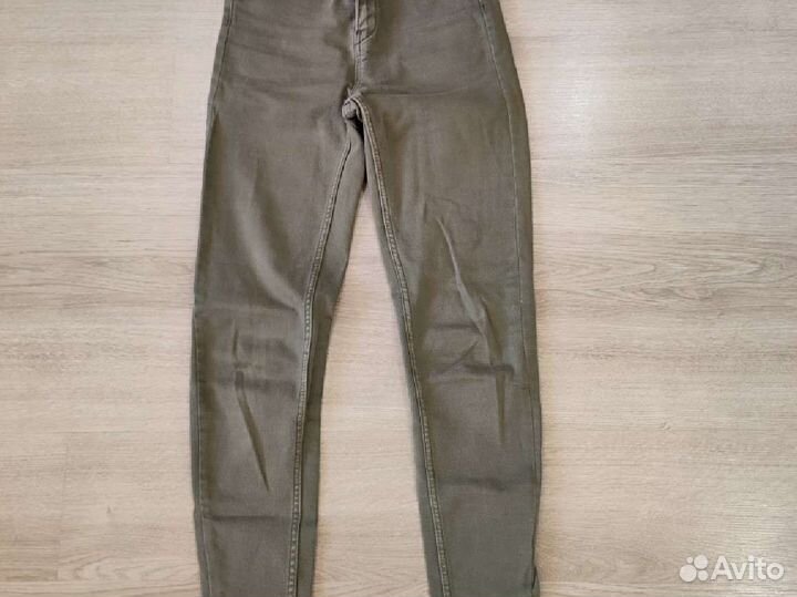 Джинсы скинни зеленые rus 40