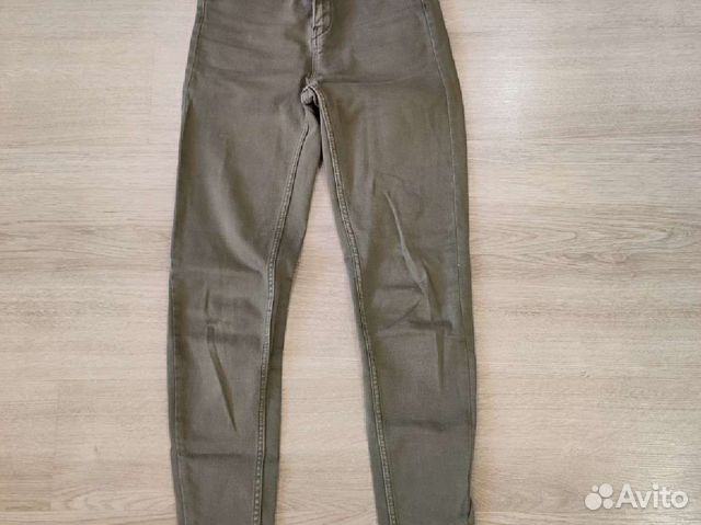 Джинсы скинни зеленые rus 40