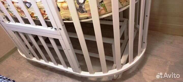 Овальная детская кроватка 6 в 1