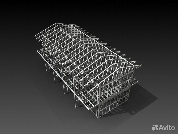 Лстк каркас гостевого дома на 10 номеров от произв