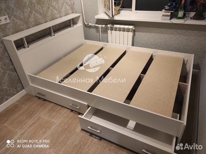 Кровать двуспальная с ящиками 160х200