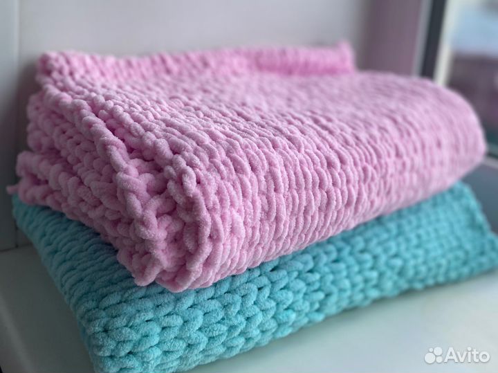 Плед детский вязаный ручная работа