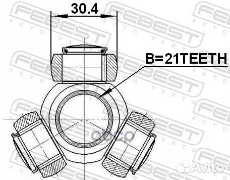 2116-FOC16 трипоид 21x30.4 Ford Focus II Cb4 2