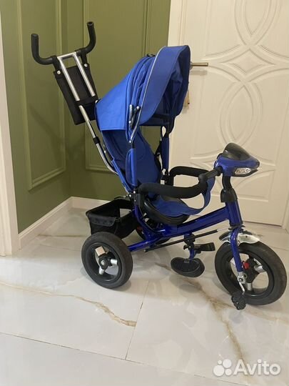 Детский велосипед трехколесный с ручкой