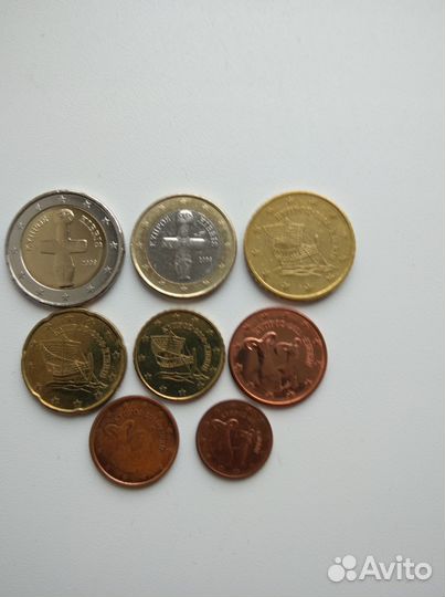Набор монет Кипра и Испании