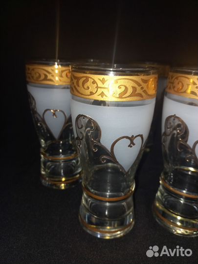 Набор кувшин и стаканы Богемия