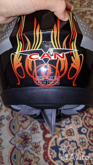 Мотошлем CAN ECE/R 22.05 с блютузом