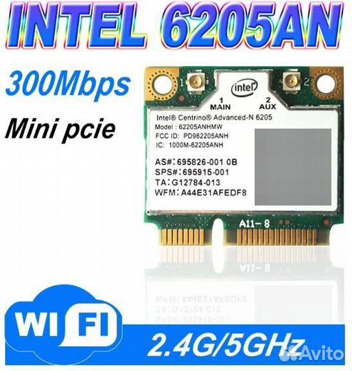 Модули Wi-Fi \bluetooth Mini PCI-E для ноутбуков
