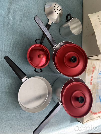 Посуда детская кухонная из алюминия, СССР 1988 г