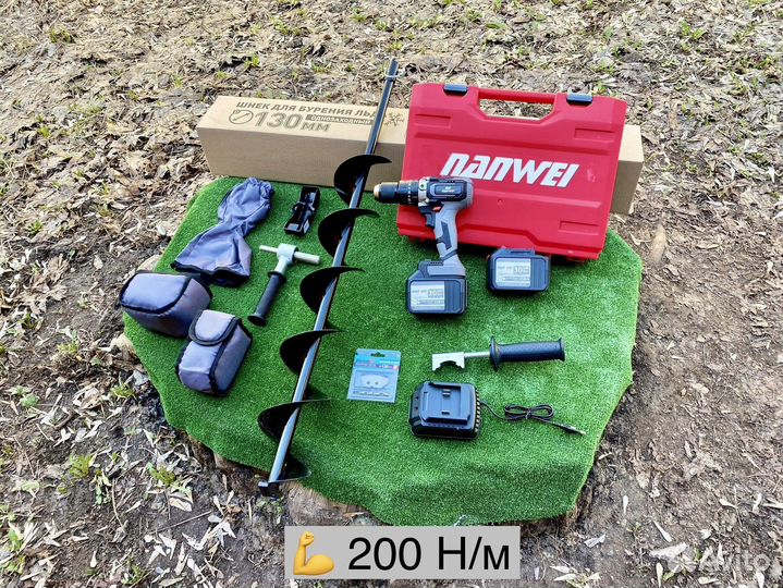 Шуруповерт для ледобура рыбалки Nanwei 4 в 1