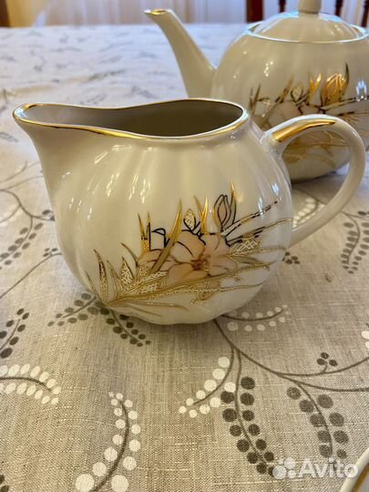 Сервис чайный дулевский фарфор на 6 персон