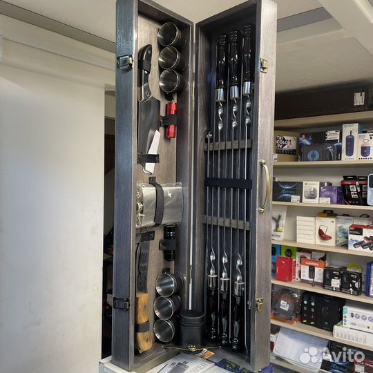 Шашлычный Набор Деревянный С Флягой