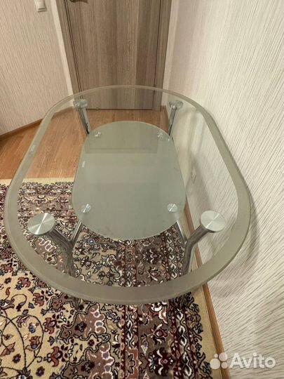 Стол стеклянный бу