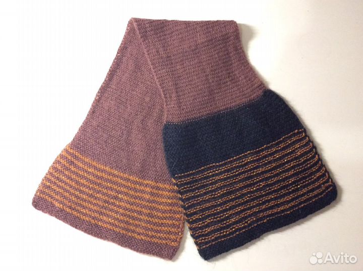 Шерстяной нежный шарфик ручной работы