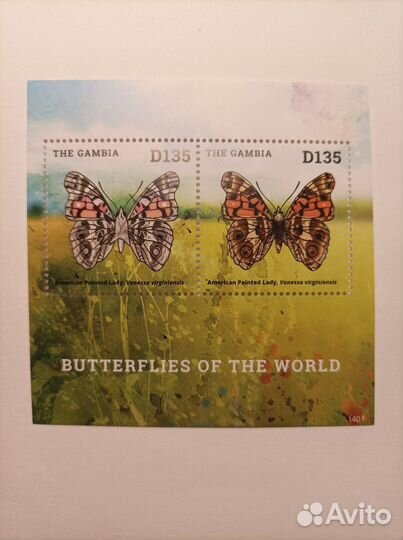 Почтовые марки бабочки