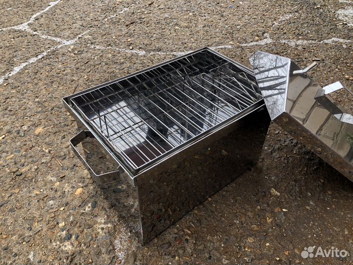 Коптильня из нержавейки 250х400х250
