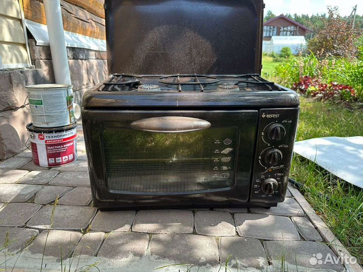 Компактная газовая плита gefest с эл.дух