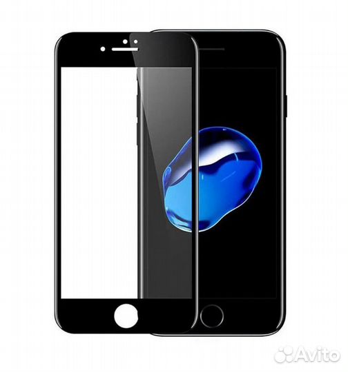 Защитное стекло Apple iPhone 7 Plus, 8 Plus, черно