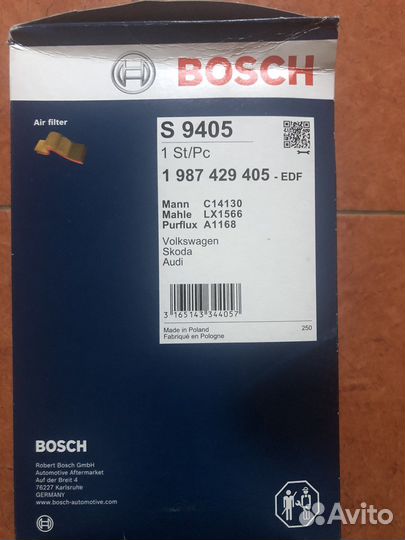 Воздушный фильтр Bosch 1 987 429 405