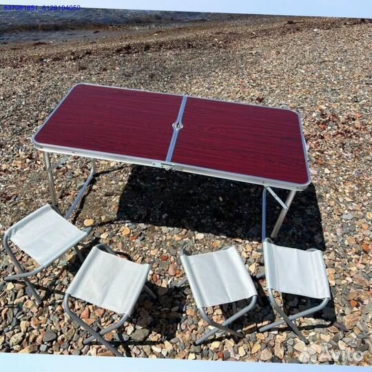 Стол +4 стула складной туристический (Арт.90894)