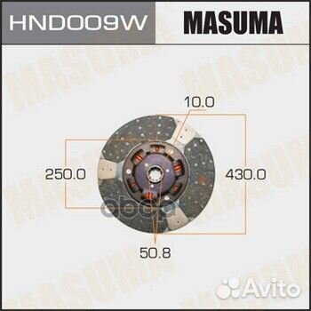 Диск сцепления Masuma hnd009w Masuma