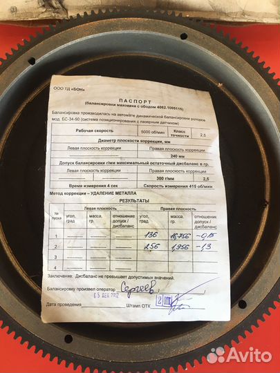 Маховик с ободом для 406, 405, 409 змз