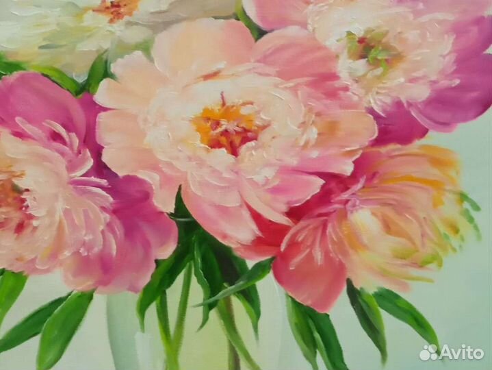 Картина маслом на холсте цветы