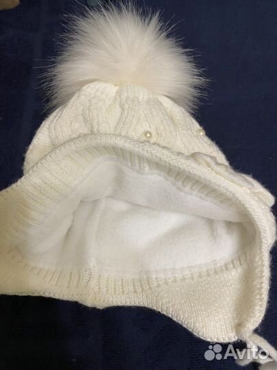 Зимняя шапка на девочку 44-46р
